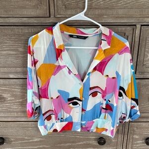 Zara Abstract Blouse